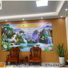 Công trình Vách Tivi mà Bình Nam thi công tại Tam Phước